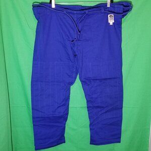 Moya Brand GI Pants Only Blue Brazilian Jiu Jitsu Men A4 Judo 230lbs-260lbs